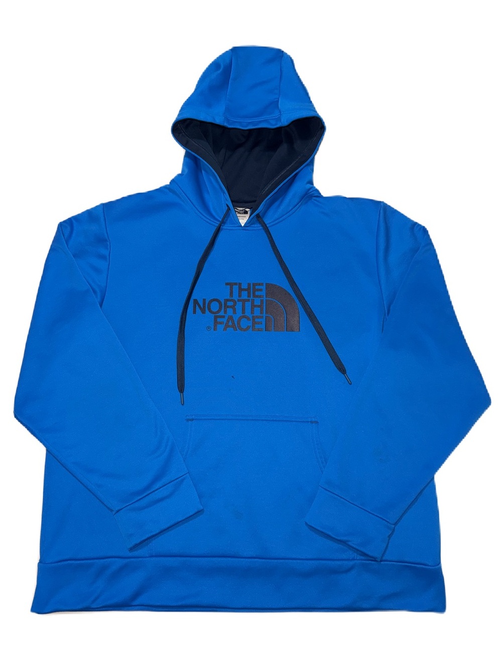 The North Face XXL Royal Blue Black Logo Pullover Hoodie Fleece Jacket Jogger
